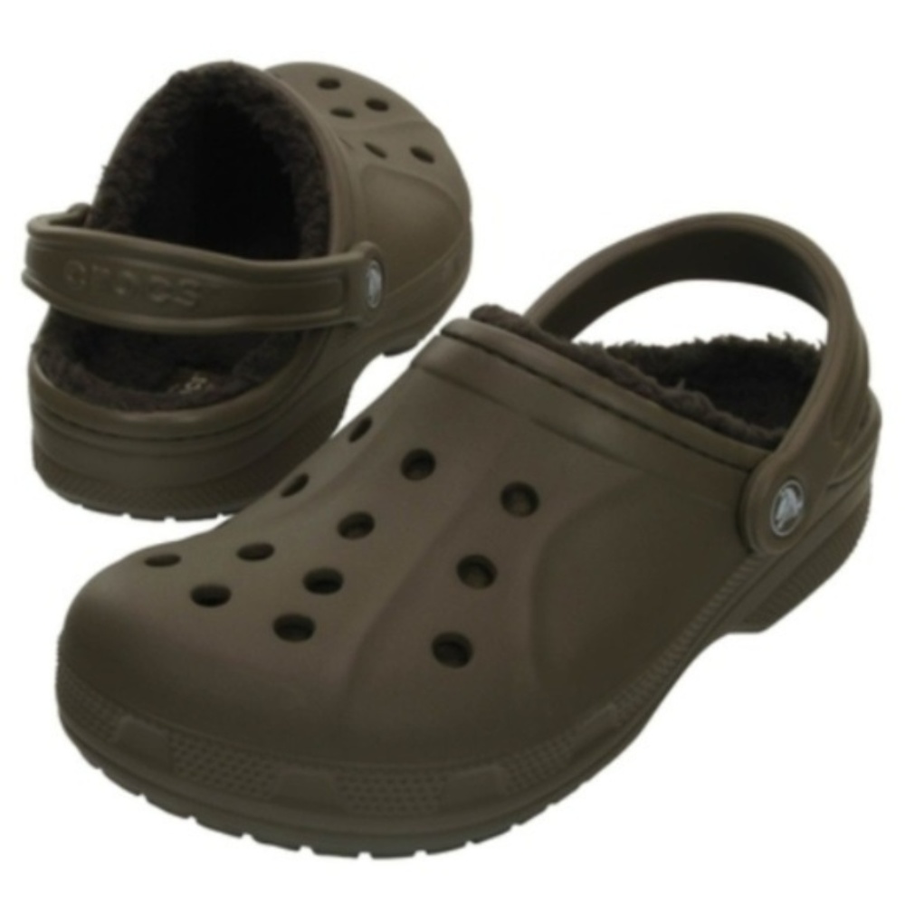 Men’s Winter Crocs Brown Fuzzy Brand New Size 12